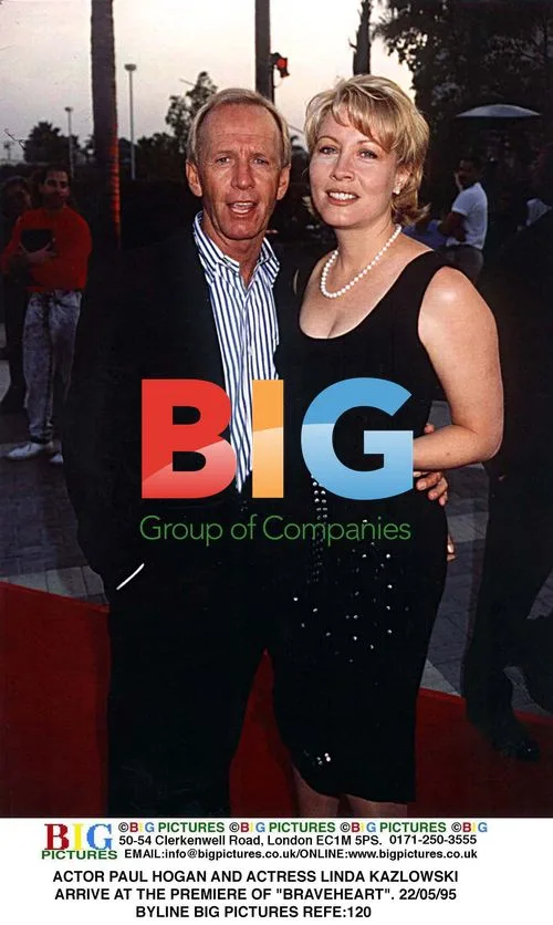 Paul Hogan and Linda Kazlowski at "Braveheart" Premiere
