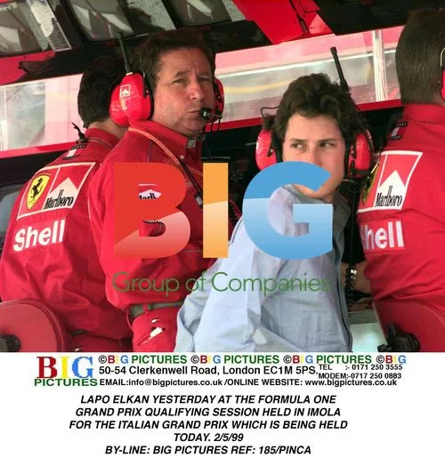 Lapo Elkan at Formula One Qualifying in Imola