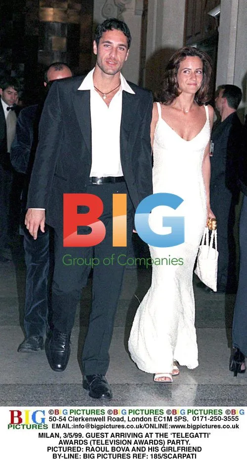 Raoul Bova and girlfriend at TV awards party
