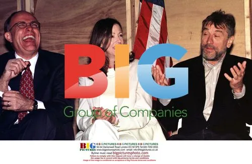 DeNiro and Giuliani Laugh at Brooklyn Navy Yard Press Conference
