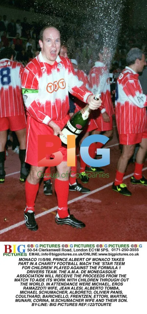 Prince Albert of Monaco Plays Charity Football Match