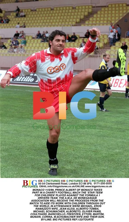 Prince Albert of Monaco Plays Charity Football Match