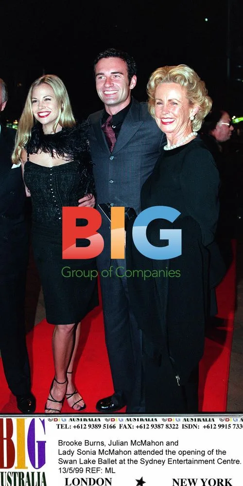 BROOK BURNS, JULIAN McMAHON, LADY SONIA McMAHON at Swan Lake Ballet