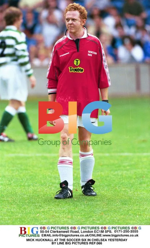 Mick Hucknall at the Soccer Six in Chelsea