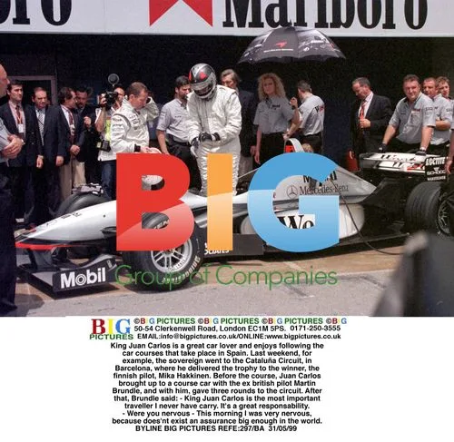 King Juan Carlos at F1 Circuit in Barcelona