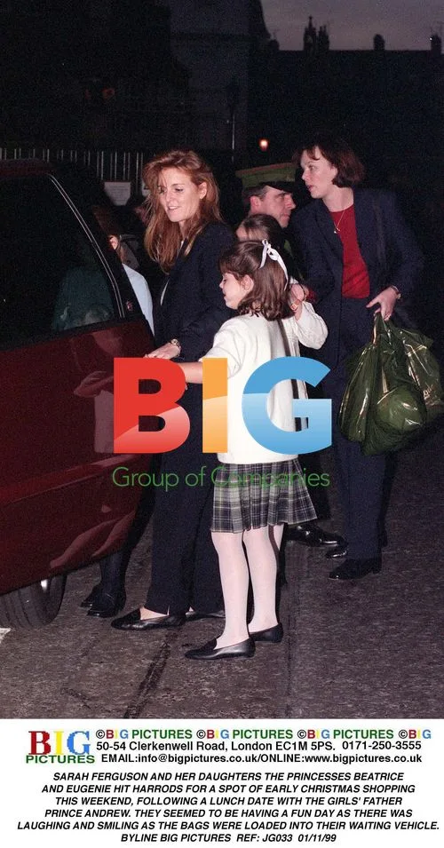 Sarah Ferguson and Daughters at Harrods