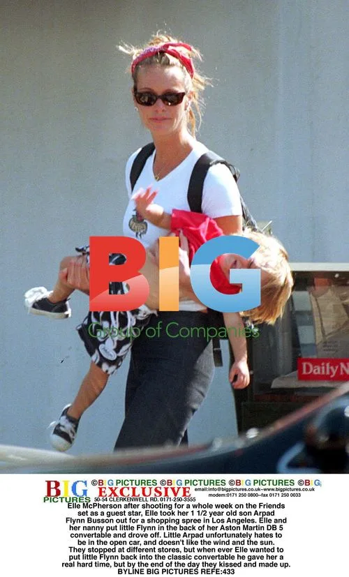 Elle McPherson and son Flynn out shopping