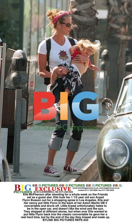 Elle McPherson and son Arpad out shopping in LA