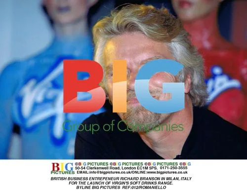 Richard Branson at Virgin Soft Drinks Launch in Milan