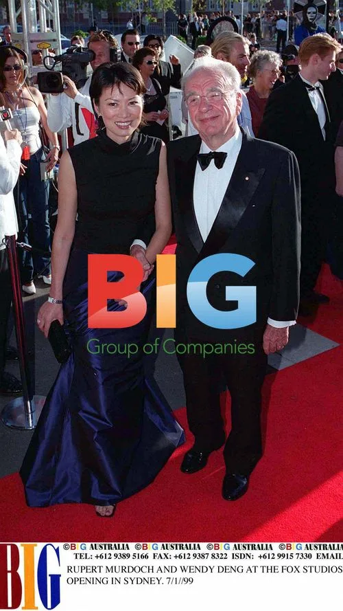 Rupert Murdoch and Wendy Deng at Fox Studios Opening
