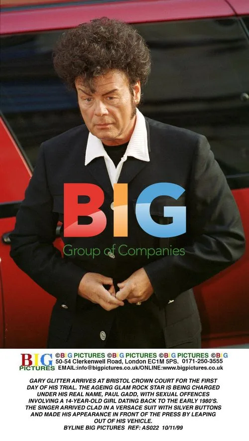 GARY GLITTER ARRIVES FOR TRIAL