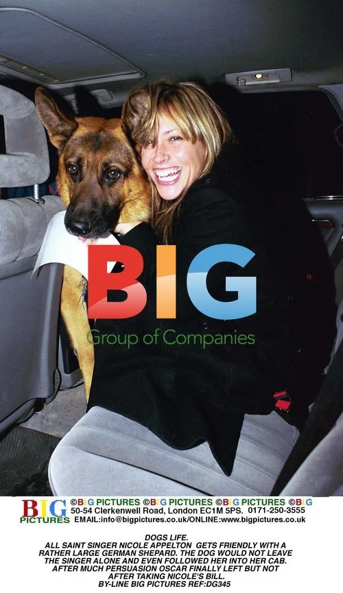 Nicole Appleton and German Shepherd