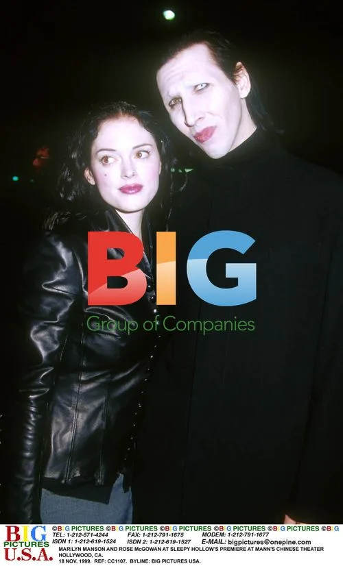 Marilyn Manson and Rose McGowan at Sleepy Hollow Premiere