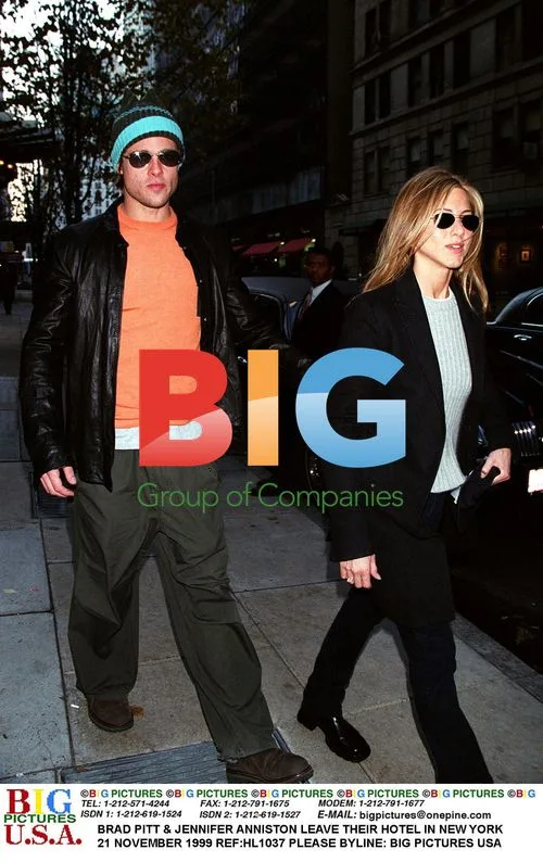 Brad Pitt and Jennifer Aniston leave New York hotel