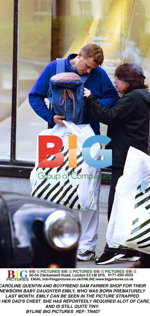 Caroline Quentin and Boyfriend Shop for Newborn
