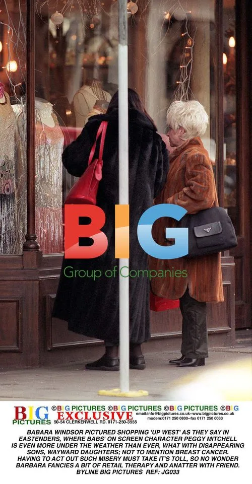 Barbara Windsor Shopping in London
