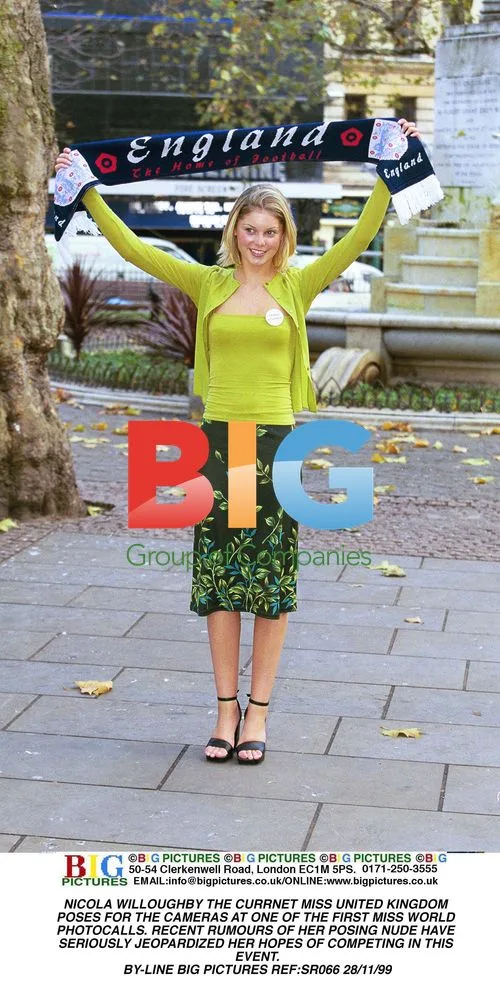 Nicola Willoughby, Miss UK, at Miss World Photocall