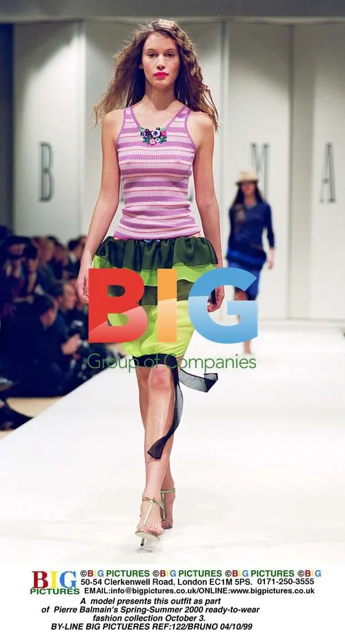Model in Balmain Spring-Summer 2000 Fashion Show