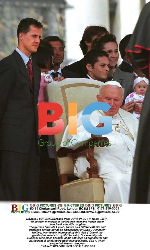 MICHAEL SCHUMACHER meets Pope JOHN PAUL II