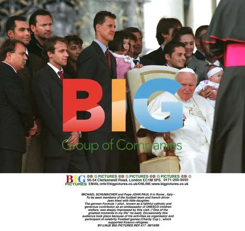 Michael Schumacher Meets Pope John Paul II