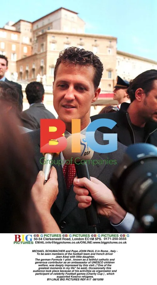 Michael Schumacher and Pope John Paul II in Rome