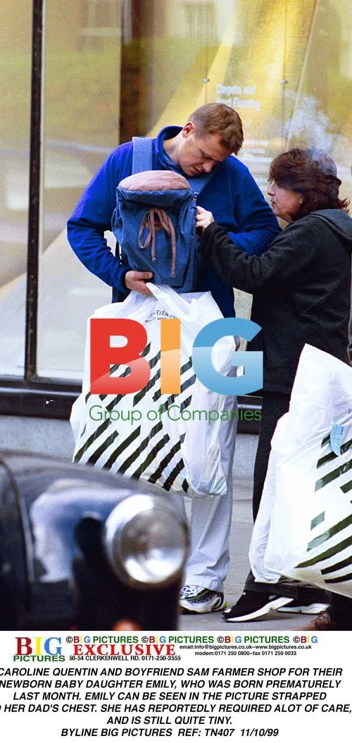 Caroline Quentin and Sam Farmer shop for baby