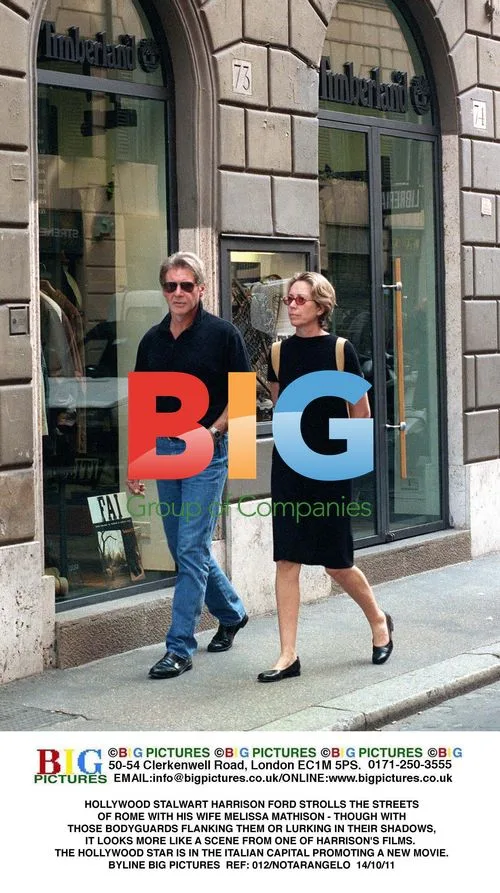 Harrison Ford and Melissa Mathison stroll in Rome