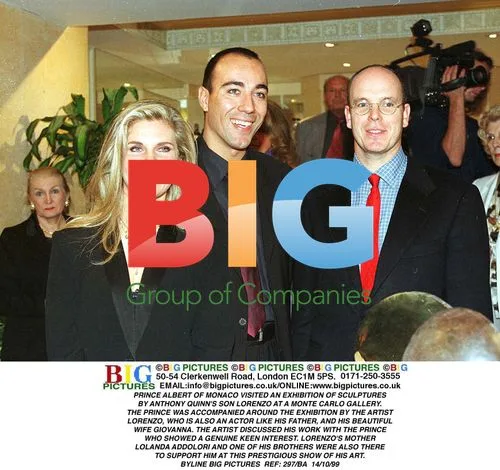 Prince Albert Visits Lorenzo Quinn Art Show
