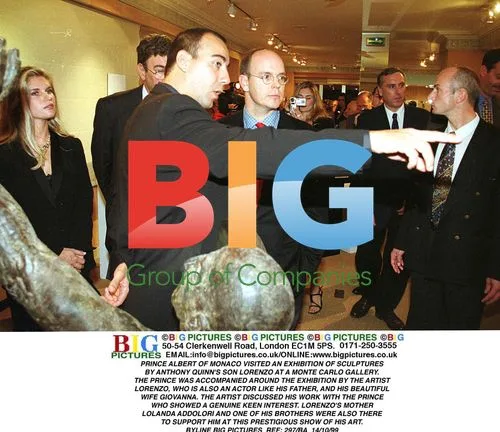 Prince Albert Visits Lorenzo Quinn Art Show