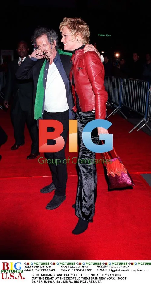 Keith Richards and Patty at "Bringing Out the Dead" Premiere