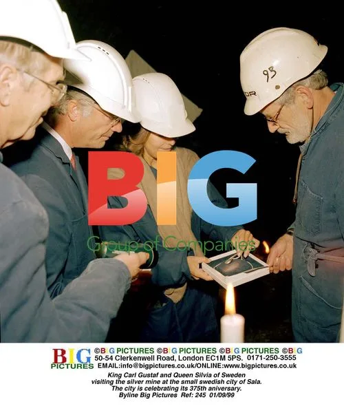 King Carl Gustaf and Queen Silvia visit Sala silver mine