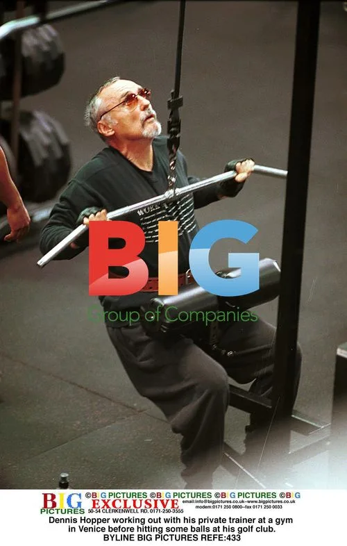 Dennis Hopper works out at gym in Venice