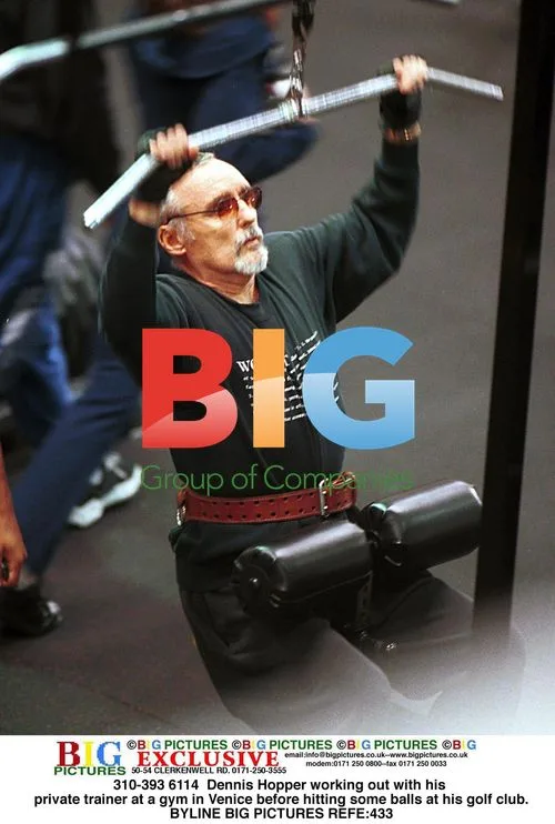 Dennis Hopper works out at gym before golf