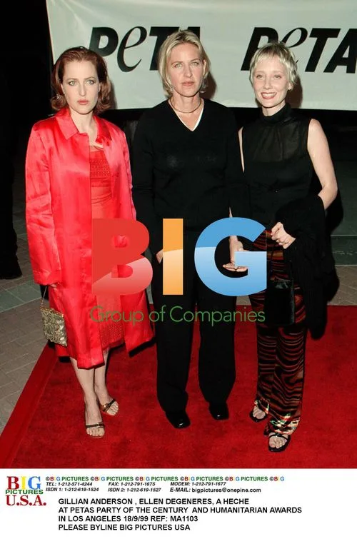 GILLIAN ANDERSON, ELLEN DEGENERES, ANNA HECHE at PETA Awards