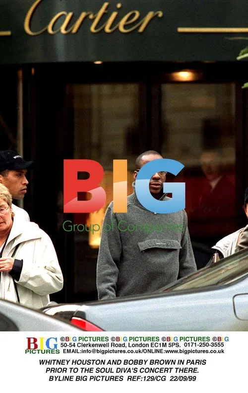 Whitney Houston and Bobby Brown in Paris
