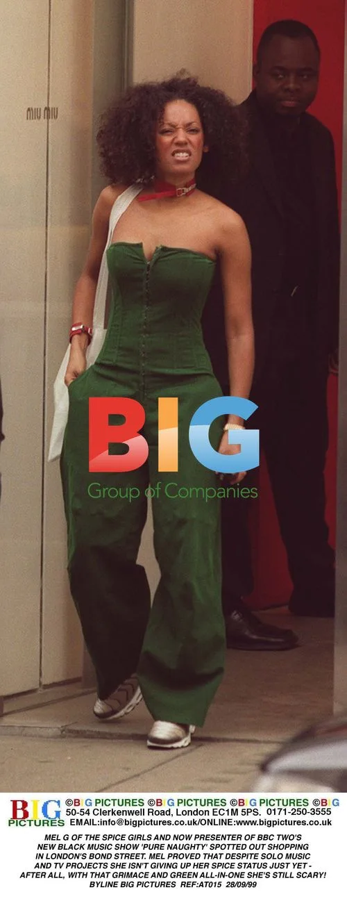 Mel G of the Spice Girls Shopping in London