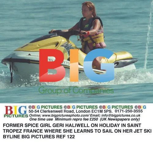 Geri Haliwell Learning to Sail in Saint Tropez