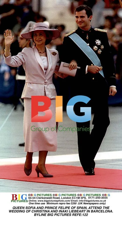 Queen Sofia and Prince Felipe at Wedding