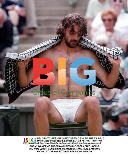 Ivanisevic's Christ-like Pose after Wimbledon Loss