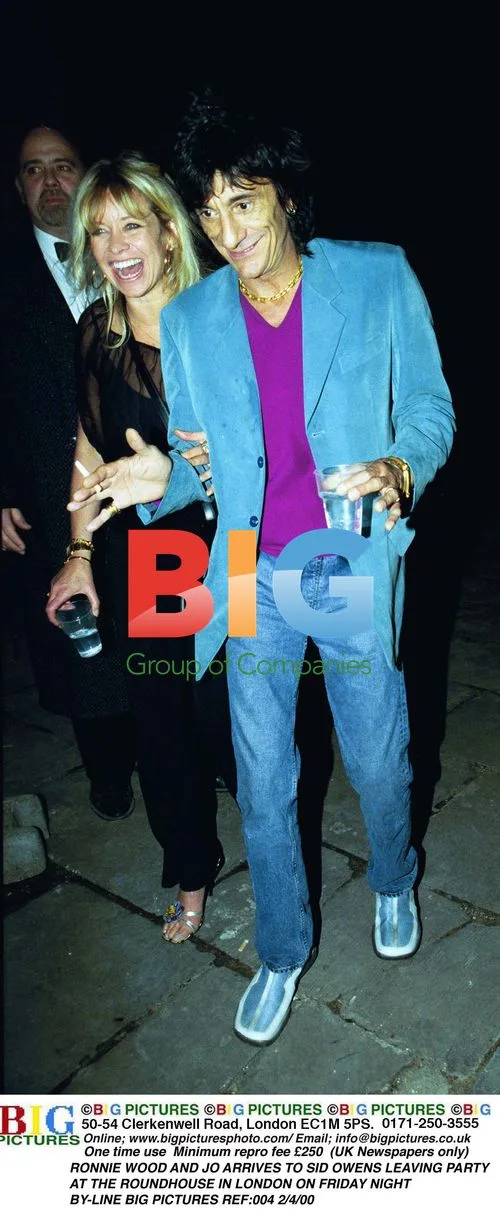 Ronnie Wood and Jo at Sid Owens Farewell