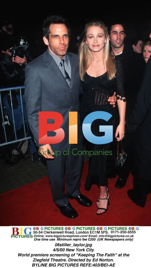 Ben Stiller and Taylor at "Keeping The Faith" premiere