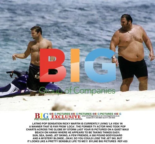Ricky Martin Enjoys Relaxing Maui Beach