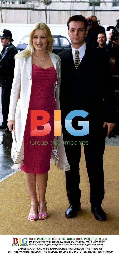 JAMES MAJOR AND EMMA NOBLE AT PRIDE OF BRITAIN AWARDS