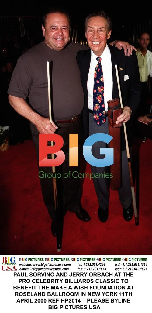 Paul Sorvino and Jerry Orbach at Pro Celebrity Billiards