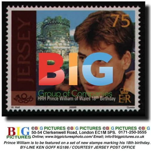 Prince William on New Birthday Stamps