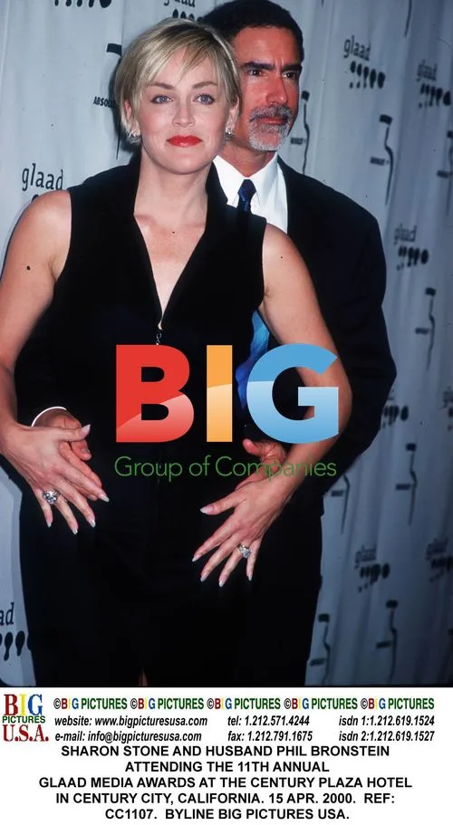 Sharon Stone and husband at GLAAD Media Awards