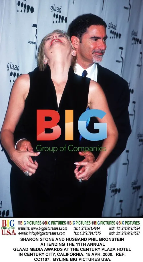 Sharon Stone and Phil Bronstein at GLAAD Media Awards