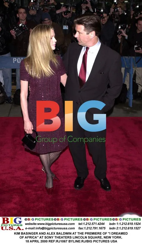 KIM BASINGER and ALEX BALDWIN at I DREAMED OF AFRICA premiere