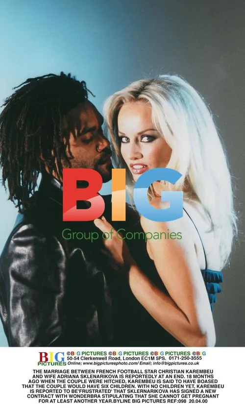 Christian Karembeu and Adriana Sklenarikova