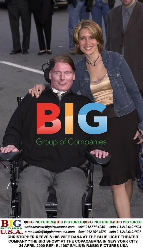 Christopher Reeve & wife Dana at Blue Light Theater